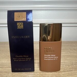 Estee Lauder Double Wear Sheer Long-Wear Makeup SPF19‎ 6C1 RICH COCOA 1 FLOZ NWB